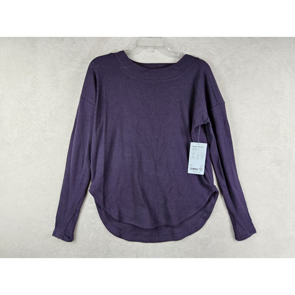 Athleta Women's Presence Open Back Sweatshirt Purple Size XXS